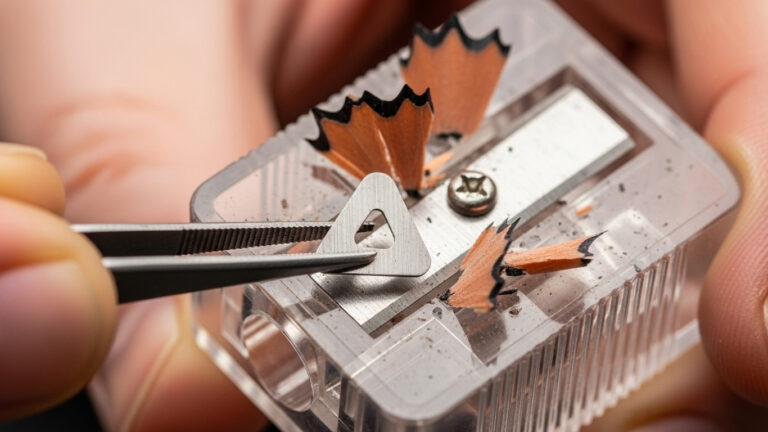 how to get blades out of a pencil sharpener
