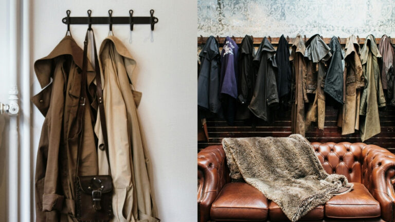 how to hang a coat rack on the wall