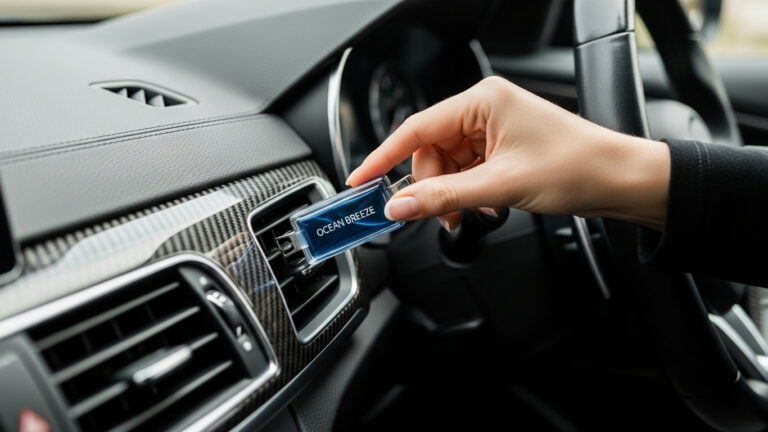 how to put an air freshener in car