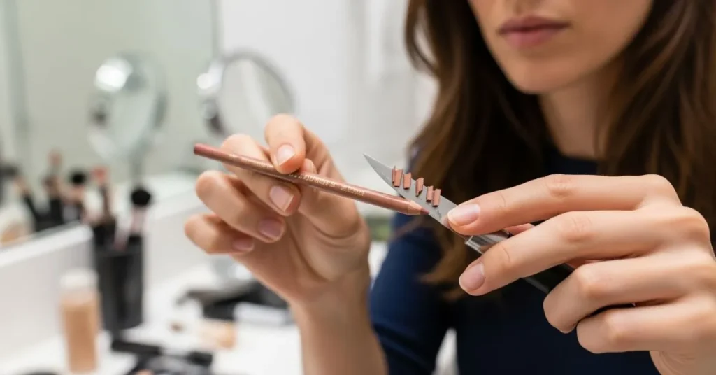 how to sharpen a lip liner pencil without a sharpener